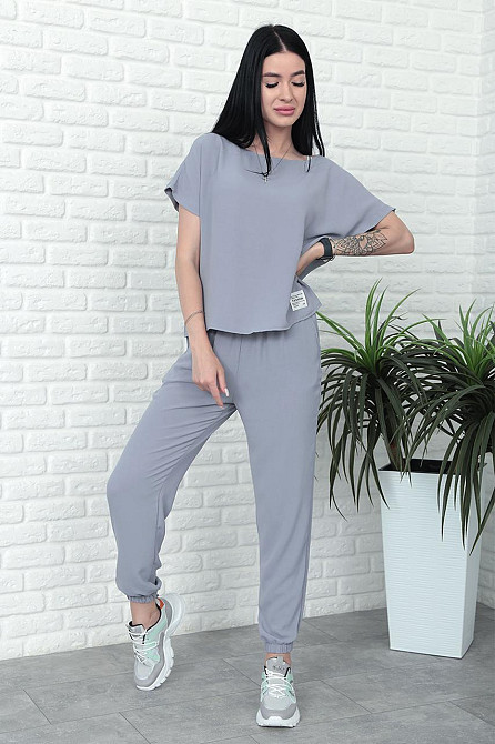 Літній костюм зі штанами на резинці "My day" оптом | Норма і батал Київ - фото 1