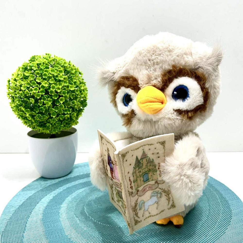 Совеня інтерактивне LIMO TOY Пухнастий казкар 8 карток з казками 26 см (FT 0055) Чернігів - фото 4