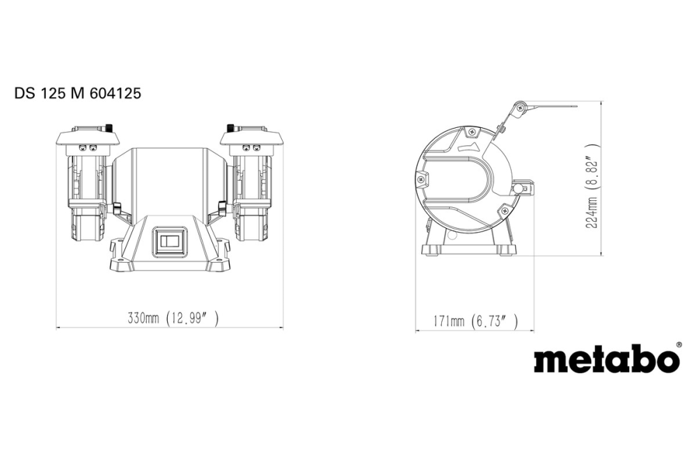 Профессиональная точилка для заточки Metabo DS 125 M : 200 Вт, диск 125х20х20 мм, 2980 об/мин., станок Киев - изображение 4