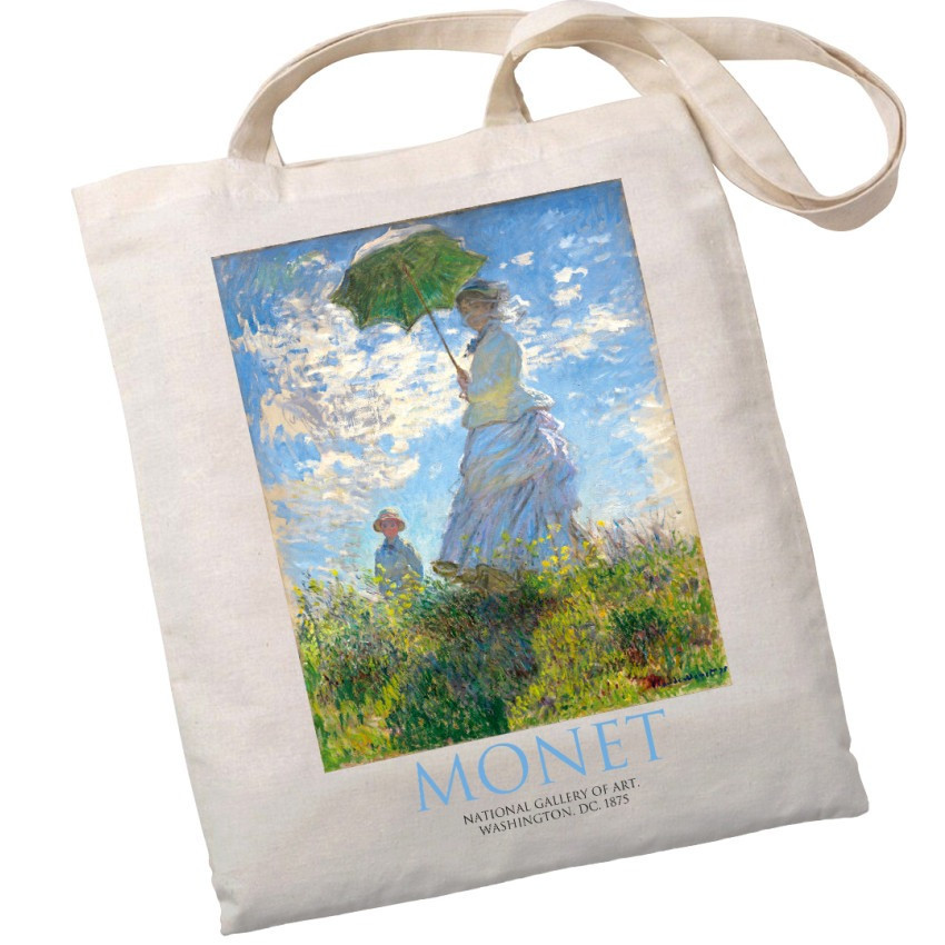 Екошопер BookOpt ВК4087 MONET Жінка з парасолькою бежевий Луцк - изображение 1