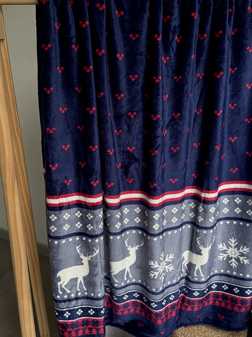 Ecotton Плед Ecotton 150х220 см Well Soft новорічний з оленями синій FL-4885 (23221) Київ - фото 8