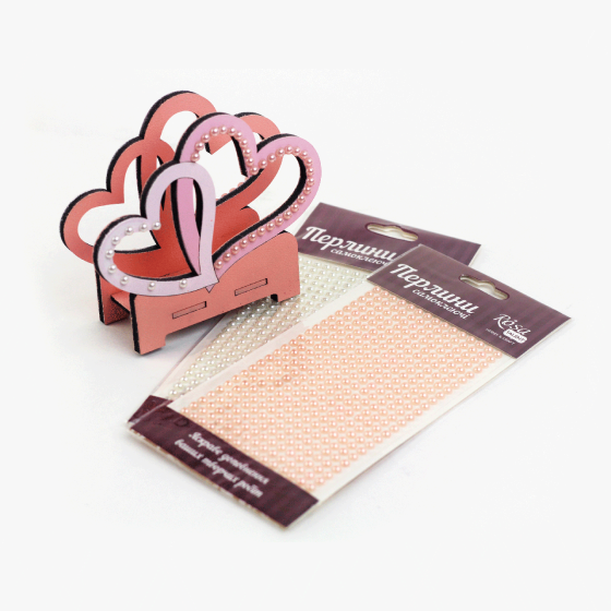 Перлини самоклеючі Білі 5мм 375шт ROSA Talent Київ