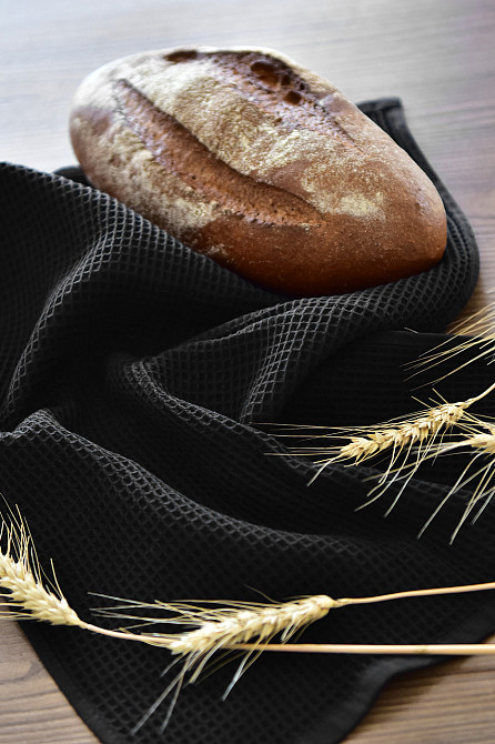 Вафельний рушник Ideal Textile 40х60 см 240 г/м2 (56860817) Чорний Чернівці - фото 3