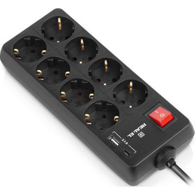 Сетевой фильтр питания REAL-EL RS-PROTECT 805 3m, black (EL122300043) Винница - изображение 10