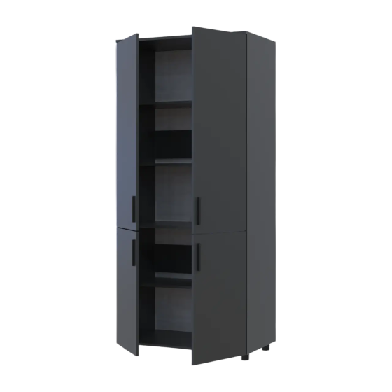 Шафа для одягу Doros Торн Антрацит 2 ДСП (полиці) 90х51.6х200 (DRS-012070) Львів