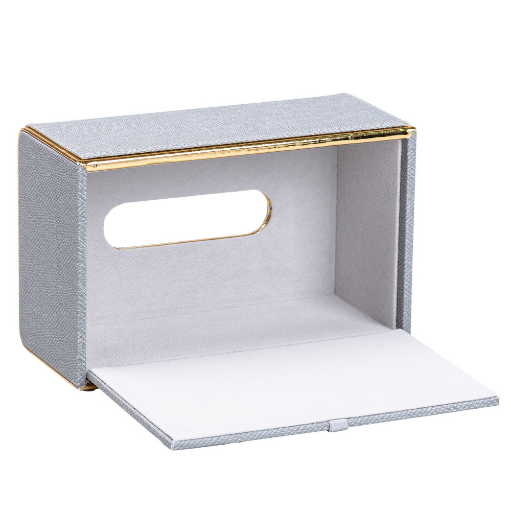 Текстильна салфетниця сірого кольору 21x13.5 см Київ - фото 3