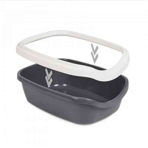 Туалет Природа «Comfort L» для кошек, 41х30х13,5 см (серый) Киев