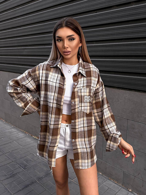 Жіноча сорочка в клітинку ( з накатом) Одеса - фото 8