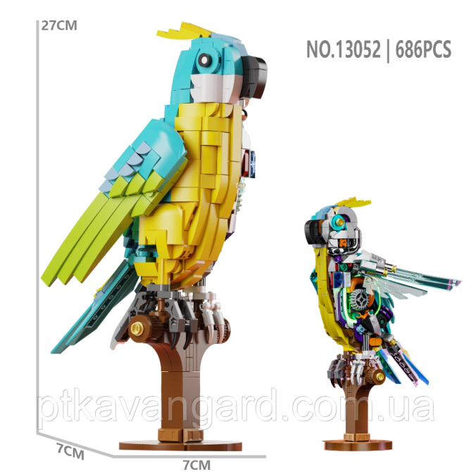 Конструктор механічний папуга двосторонній 688 деталей 13052 Хмельницький - фото 2