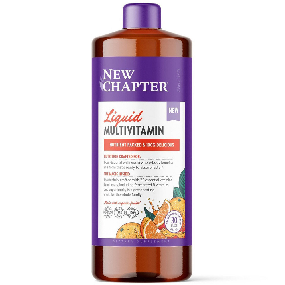 Мультивітаміни New Chapter Liquid Multivitamin for Whole Family 887 мл апельсин-манг Київ - фото 1