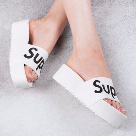 Шлёпанцы Тапочки Белые Сланцы на Танкетке Женские (размеры: 36,37,38,39,40,41) - 11-2 Днепр