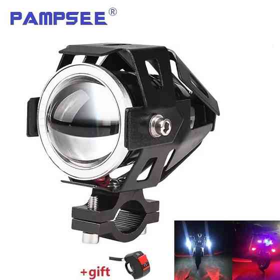 Фары-прожекторы U7 LED для мотоцикла с Angel Eyes и Devil Eyes, 3000 лм, 12-60 В Киев