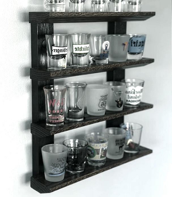 Полиця для чарок "Віскасет" венге Миколаїв - фото 1
