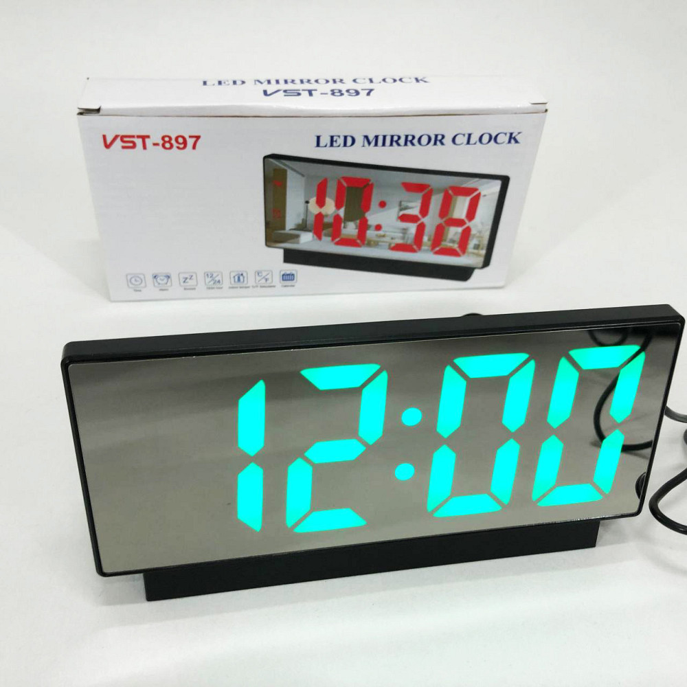 Практичные настольные часы с подсветкой VST-897-4, Часы светодиодные настольные хорошие KU-99 Львов - изображение 2