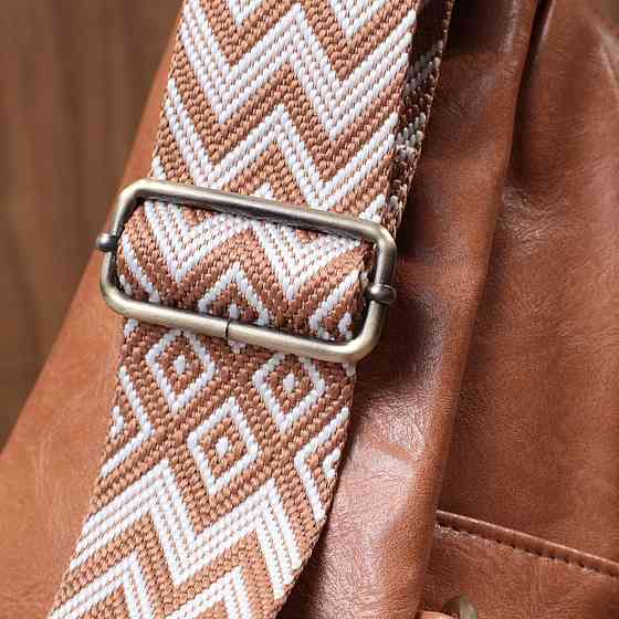 Цікава сумка через плече в модному кольорі з екошкіри Vintage 22793 Рудий Київ