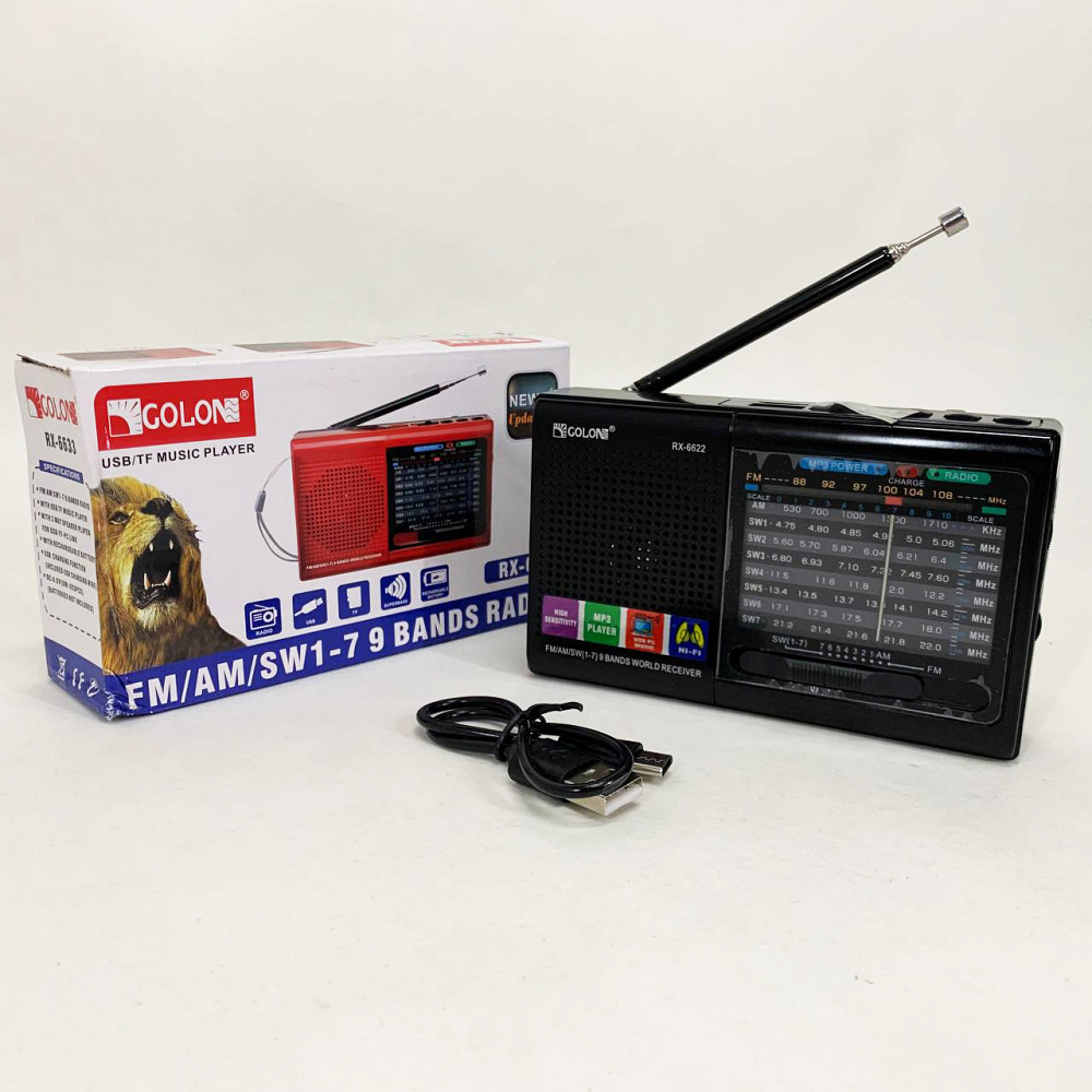 Радио с слотом для флеш-накопителя MP3 USB Golon RX-6622, Ретрорадио, Радиоприемники fm диапазона PZ-65 Львов - изображение 15