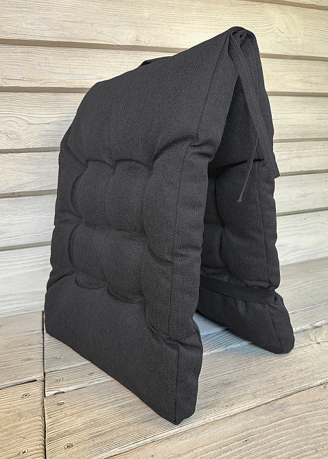 Подушка для стільців (40x120х4 см) подвійна Decorator Мальмо колір графітовий 84-159 Київ - фото 5