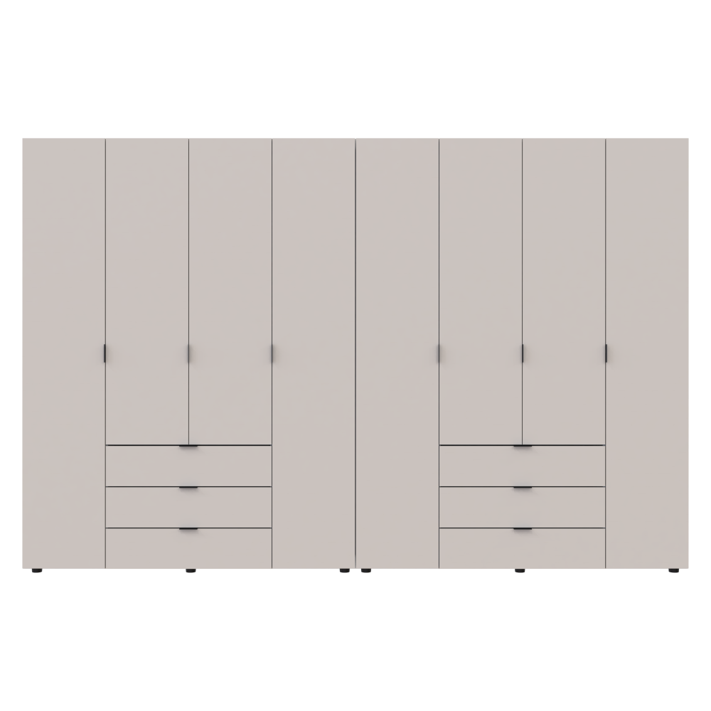 Комплект шкафов для одежды Doros Гелар (2 шт.) 310х49,5х203,4 см Кашемир (DRS-011243) Львов - изображение 1