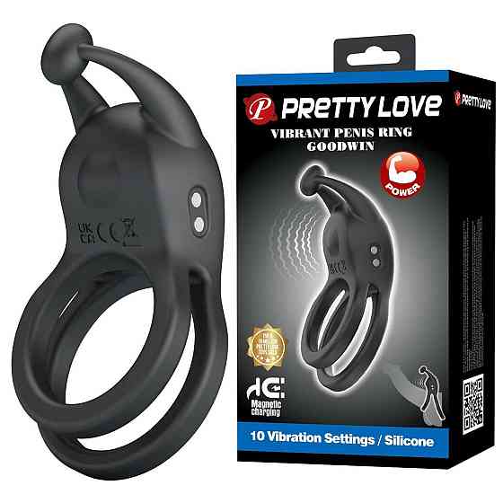 Кільце ерекційне Pretty Love - Goodwin Vibrating Double Penis Ring, BI-210222 Sex Aura Київ