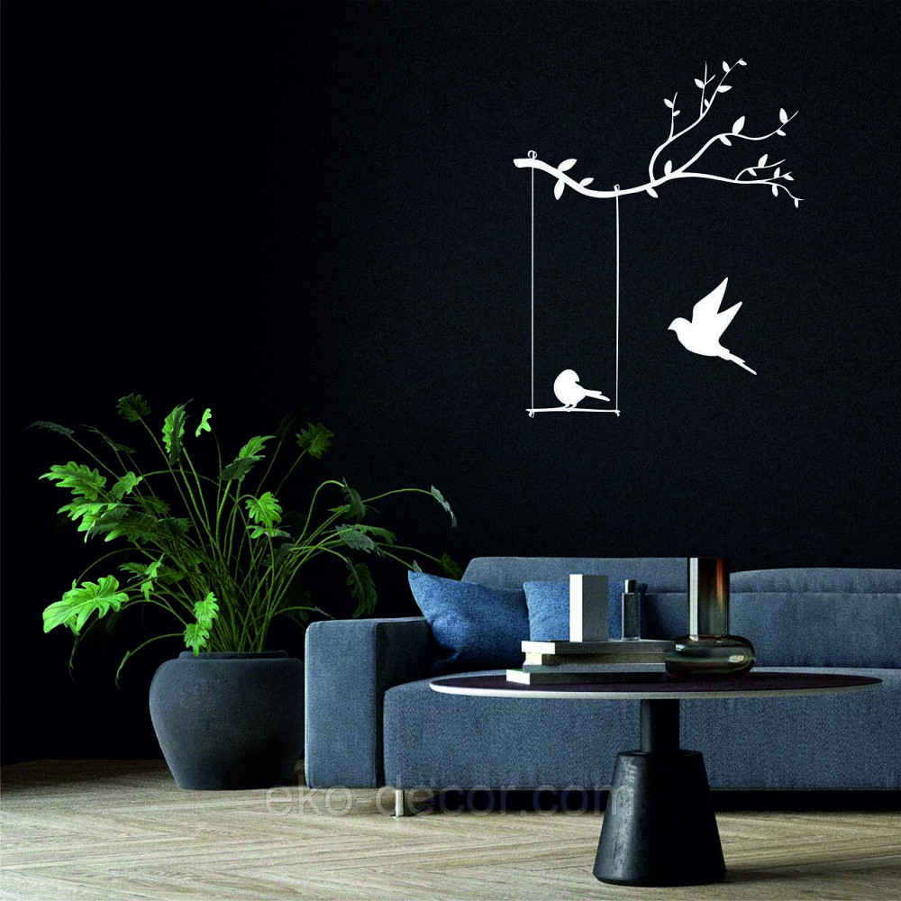 Декоративное настенное Панно «Птички», Декор на стену 90*73 см, Белый Киев - изображение 1