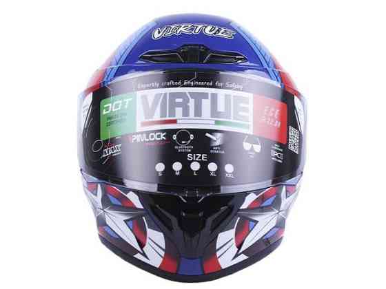 Шолом мотоциклетний інтеграл MD-821, синій із зіркою, size XL Мукачево