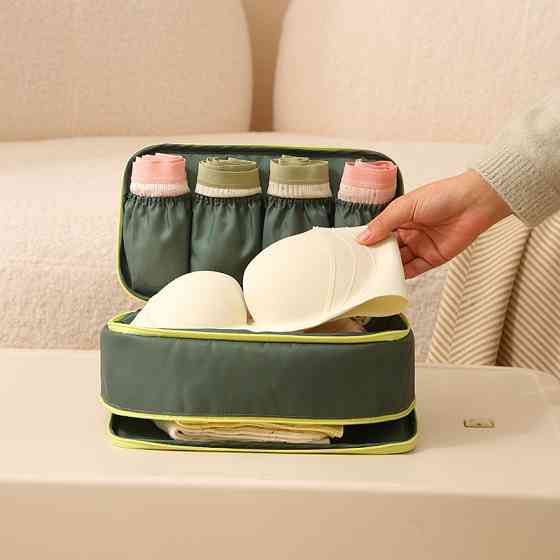 Сумочка для хранения нижнего белья,органайзер дорожный для путешествий,портативная сумка для белья,зелёная Каменец-Подольский