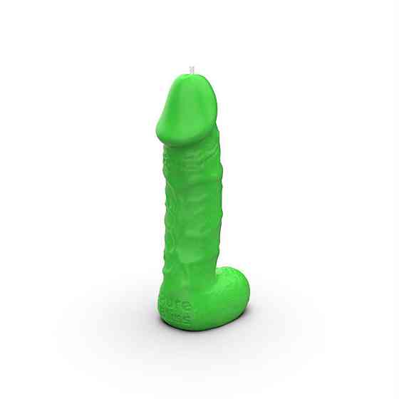 Свеча в виде члена Pure Bliss BIG Green 18 см Sex Aura Киев