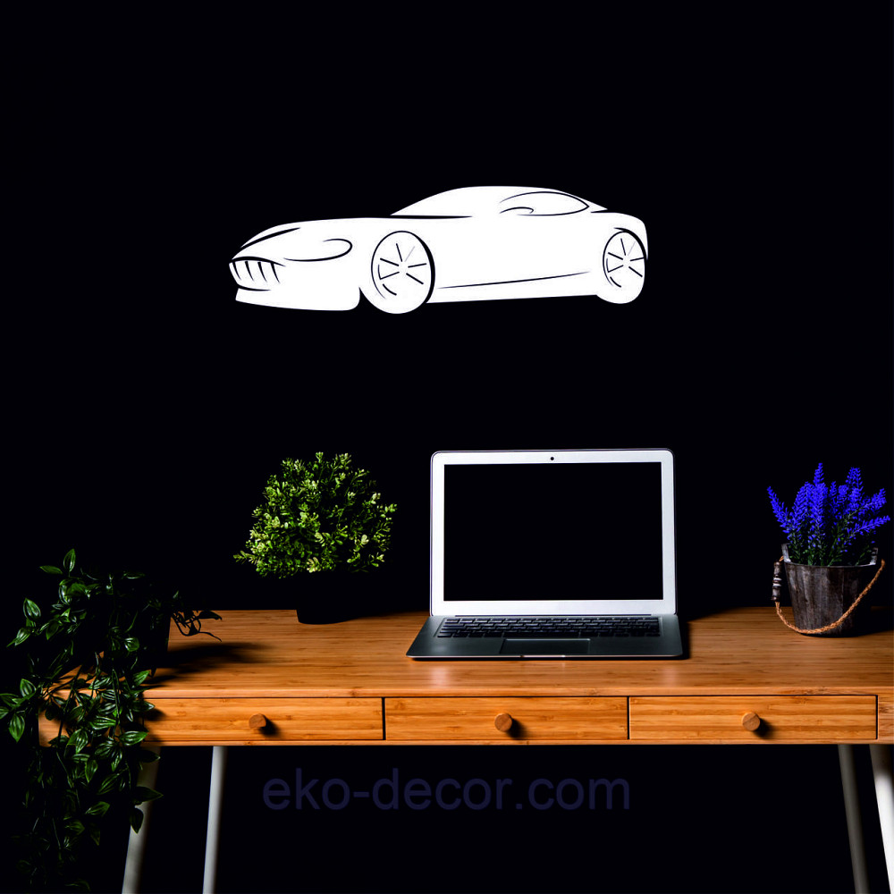 Декоративное настенное Панно «Автомобиль» Декор на стену 50*15 см, Белый Киев - изображение 5