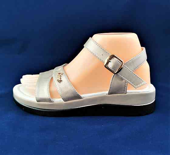 .Женские Сандалии Босоножки на Танкетке Платформе Бежевые Летние (размеры: 38) Днепр