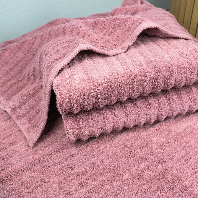 Набор махровых полотенец Зеро Твист 3шт GM Textile 50x90см, 50x90см, 70x140см 550г/м2 (Пудра) Сумы - изображение 2