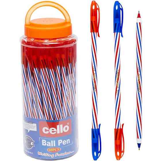 Ручка масляная двухсторонняя Cello CL-201 синяя/красная 1 штука Винница