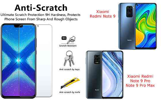 Захисне скло NeoGlass для Xiaomi Redmi Note 9, 9 Pro, 9 Pro Max – надпрозоре та стійке Київ