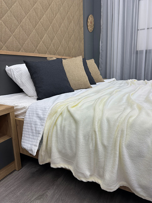 Плед-покривало 160х200 см (+-5см) Молочний (87-047) Київ - фото 7