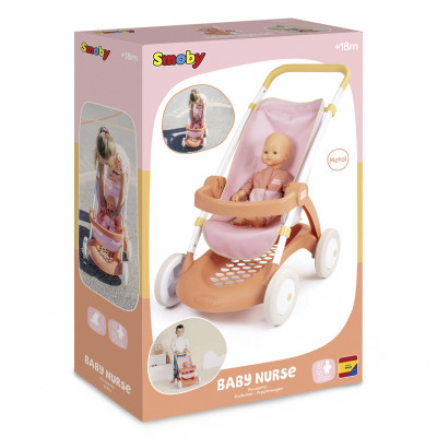 Коляска для кукол Smoby Baby Nurse Терракотовая пудра. Прогулка, с корзиной, 18 мес + (7600254024) Винница - изображение 2