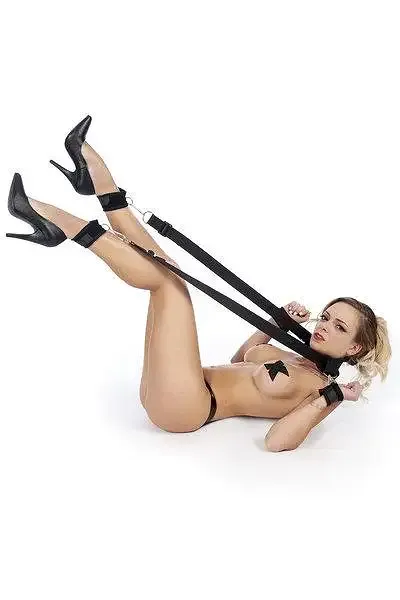 Фіксатори для ніг і рук Fetish Tentation Neck, Wrist and Ankle Strap з маскою на очі Львів - фото 1