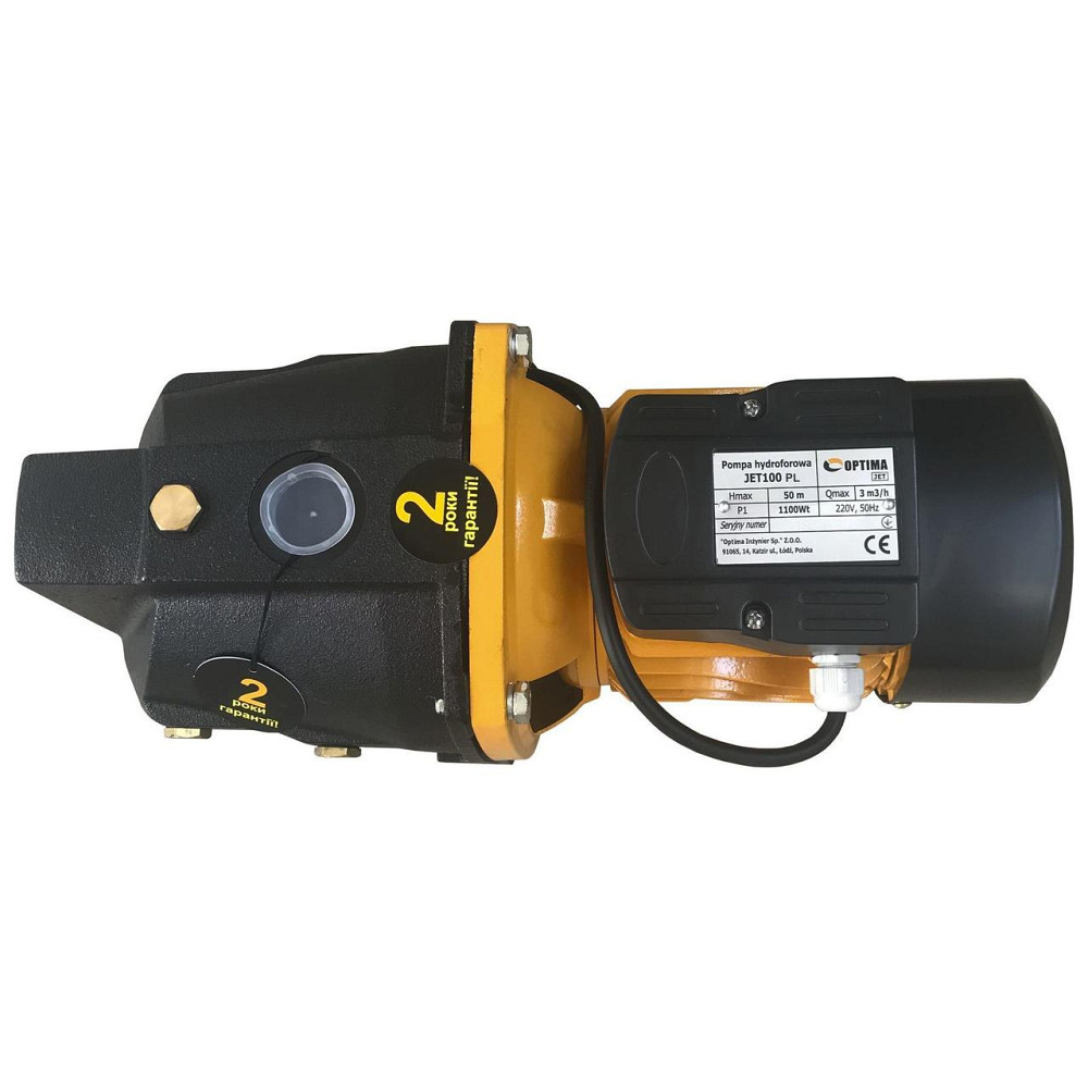 Насос центробежный Optima JET100-PL 1,1кВт чугун длинный (000007578) Киев - изображение 2