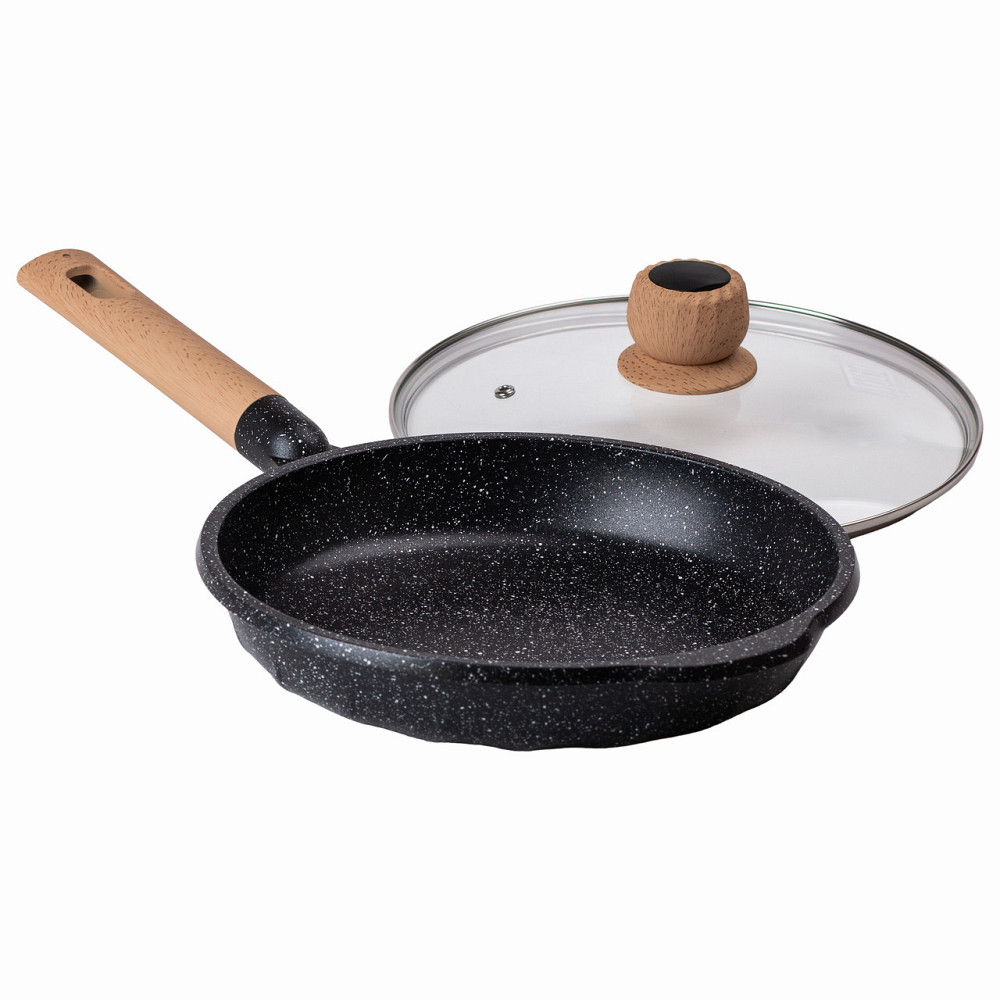 Алюминиевая сковорода 2,2 л с мраморным антипригарным покрытием Ø 26 см MGC Black HP-4-424B Киев - изображение 4