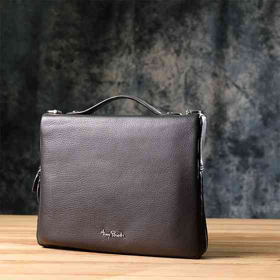 Мужская сумка для планшета из мягкой натуральной кожи Tony Perotti 20846_1 (9594-28) nero Черный Киев