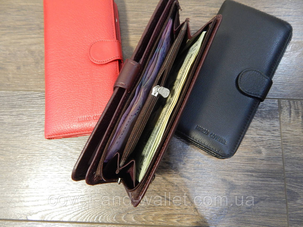 Стильный коричневый кожаный кошелек  Marco Coverna Киев - изображение 4