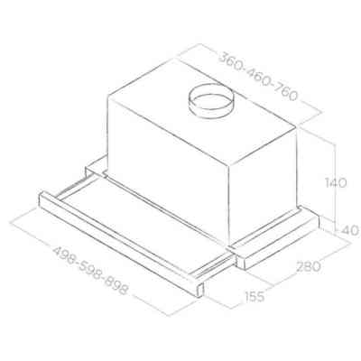 Витяжка кухонна Elica TT14 LUX GRVT/A/60 Вінниця