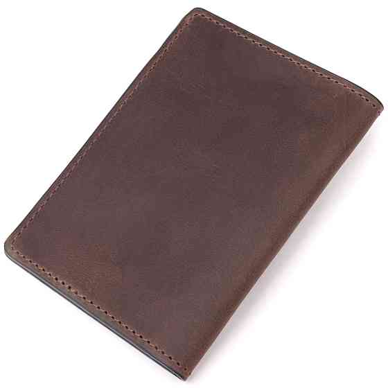 Надійна обкладинка з вінтажної шкіри на військовий квиток Тризуб ЗСУ (GRANDE PELLE) Київ