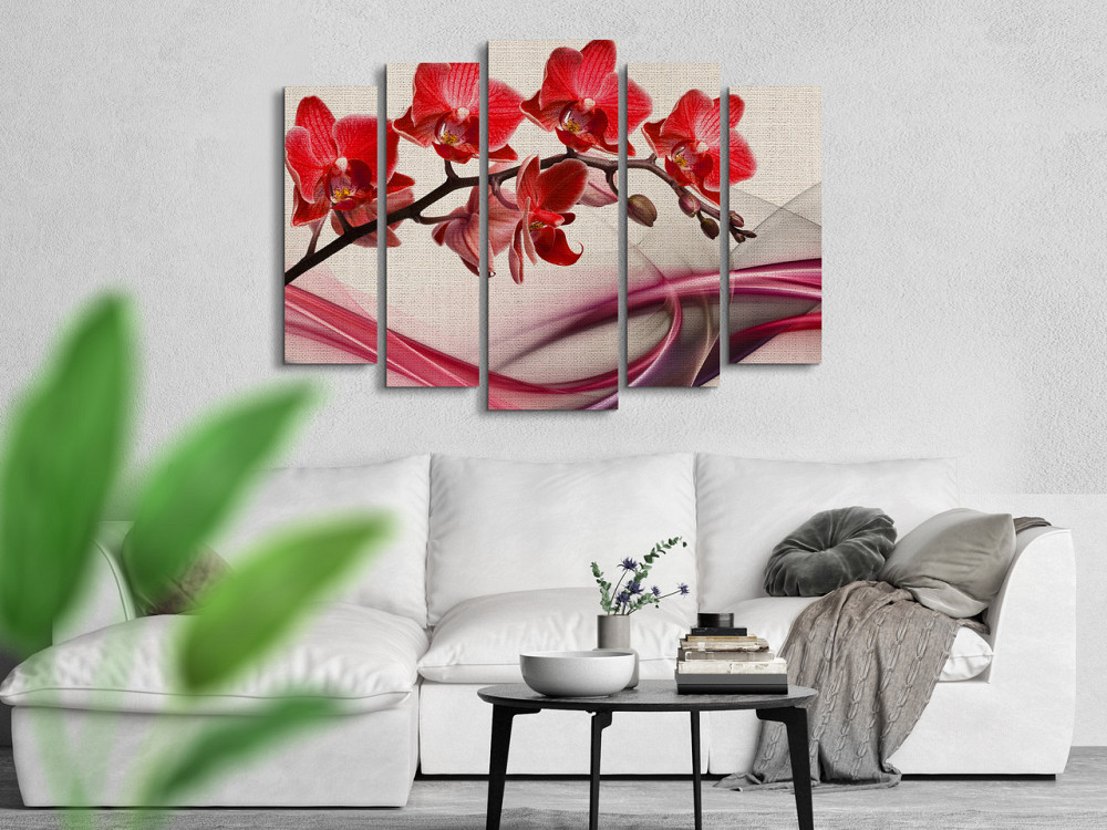 Модульная картина в гостиную / спальню Абстракция Орхидея Art-419_5 ( 80х118см ) Киев - изображение 2