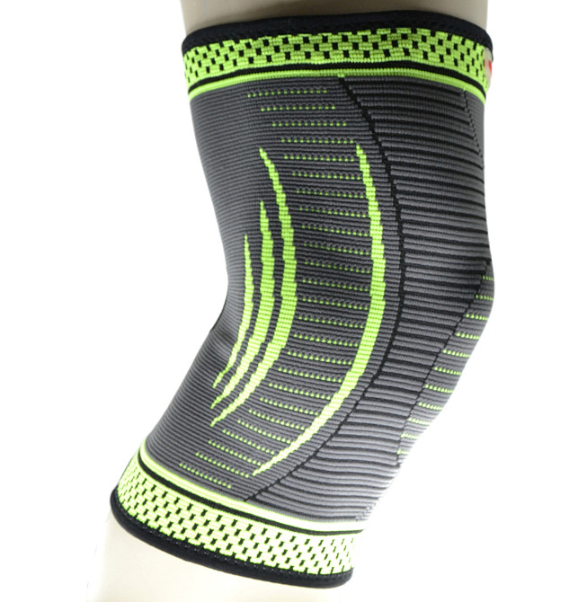 Компресійний наколінник MadMax MFA-284 3D Compressive knee support Dark grey/Neon green (1шт.) L Київ - фото 4