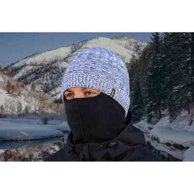 Водонепроникна шапка Dexshell Heathered Rib Knit Beanie Onesize 56-58 см біло-сіра (DH32405MBL) Вінниця