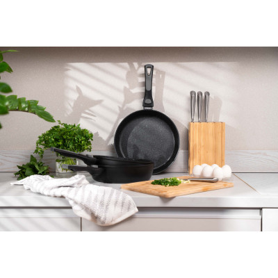 Сковорода Ardesto Gemini Bari, 28см, алюміній, чорний (AR1228B) Вінниця - фото 2