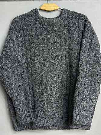 Светр жіночий A-N 3324 оверсайз крупна в’язка букле коси довгий one size, темно-сірий, one size Київ