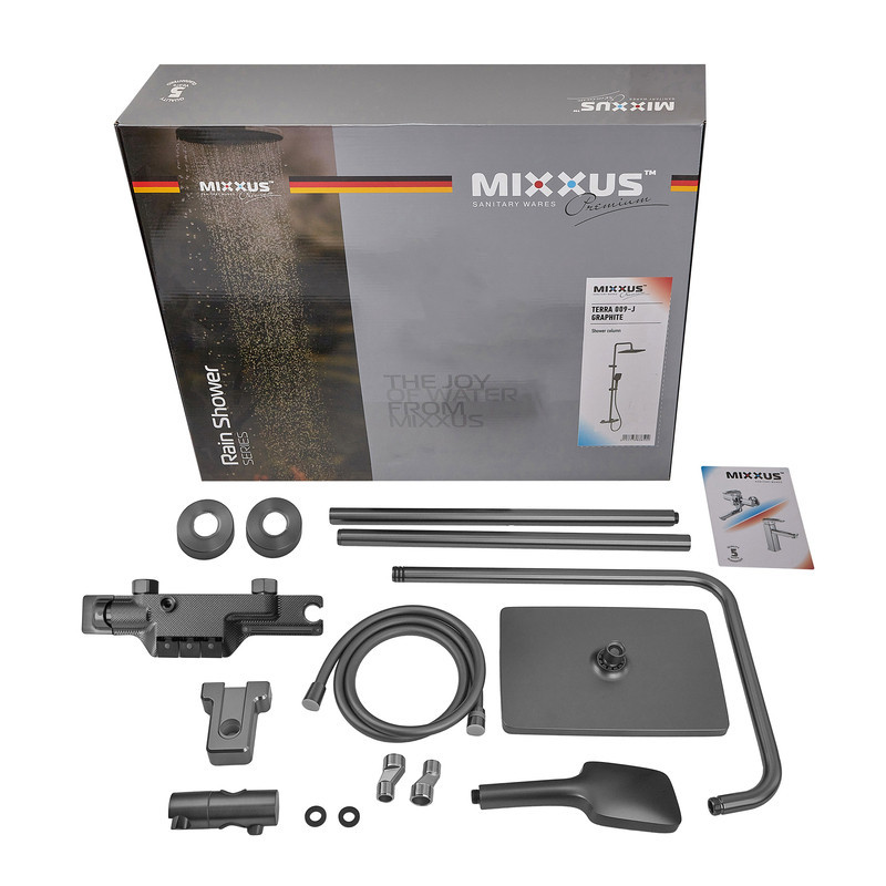 Душова колона зі змішувачем Mixxus Premium Terra 009-J Graphite (колір графіт) (MI8385)   ( 22429 ) Харків - фото 9