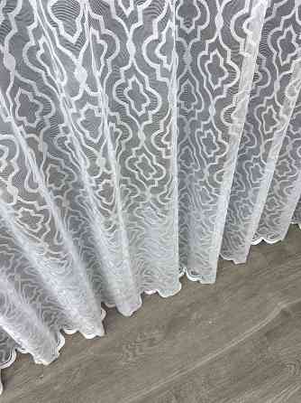 Тюль жаккард, цвет белый 1609т Киев