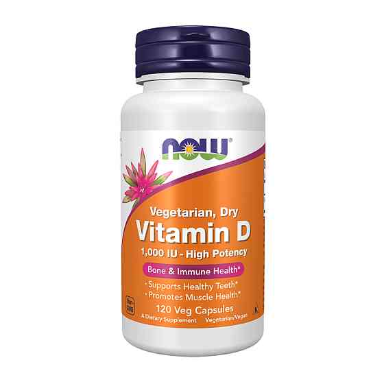 Вітамін D Now Foods Vitamin D 1000 IU Dry - 120 vcaps Луцьк
