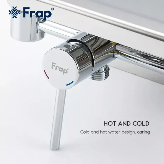 Гігієнічний душ прихованого монтажу Frap F7516 з тримачем паперу та поличкою, хром Київ